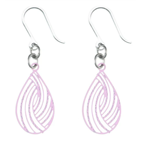 Petite Teardrop Swirl Earrings